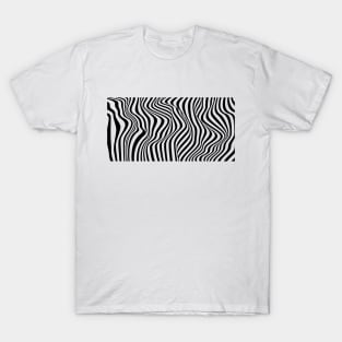wave black and white T-Shirt